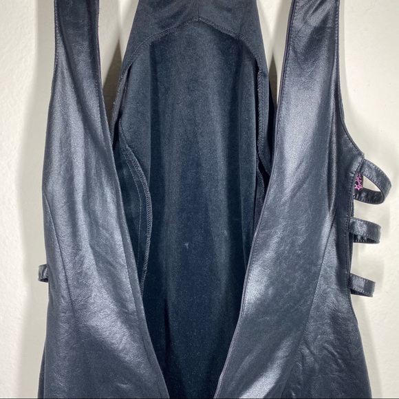 Vintage LBD Frederick's Of Hollywood Cut Out Sides Little Black Dress Size 13 14 - Picture 6 of 10